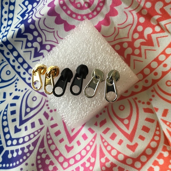 Trendy zipper earrings - Picture 2 of 4